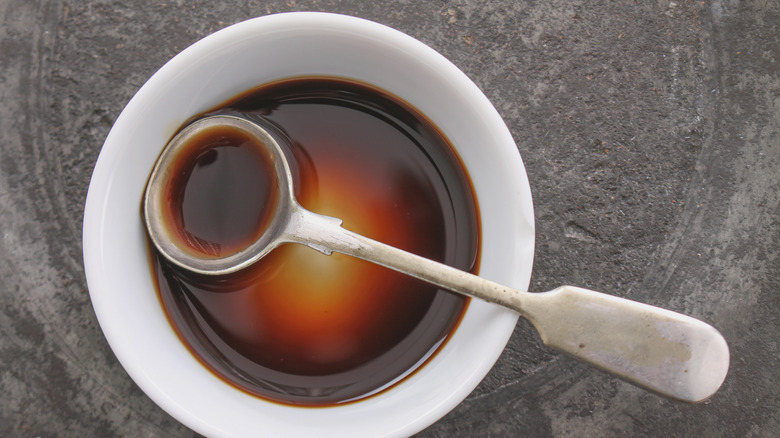 Fish sauce with spoon