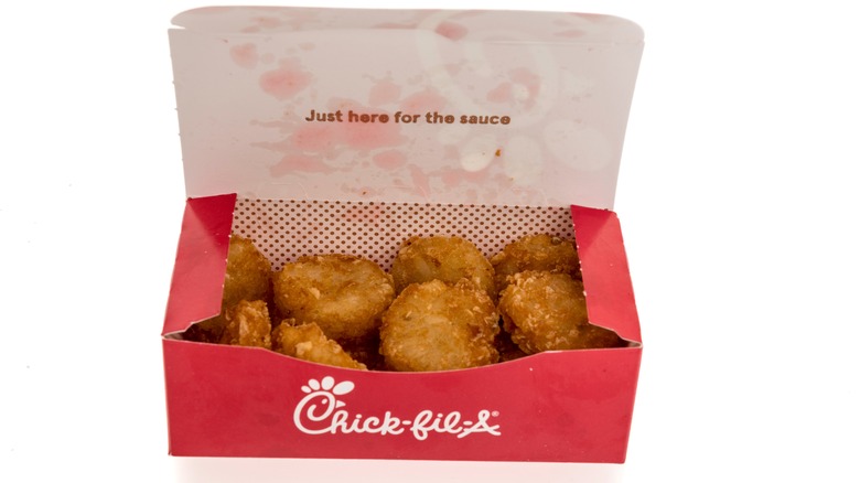 Box of Chick-fil-A hash browns