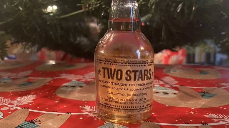 Bottle of Two Stars Bourbon