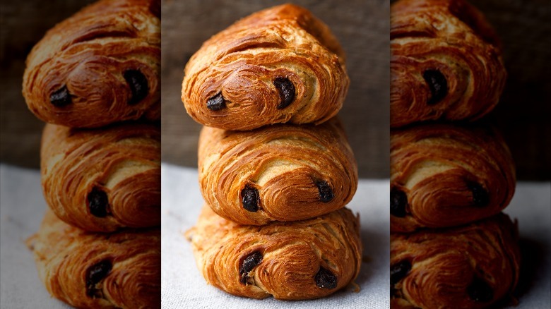 stacked pain au chocolat