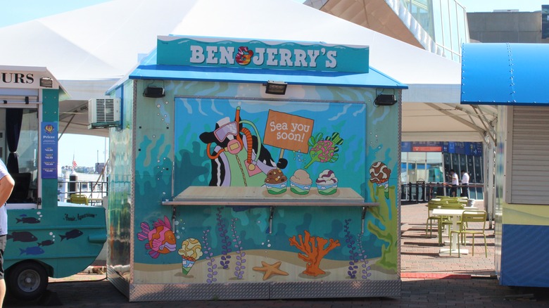 Ben & Jerry's booth with cow