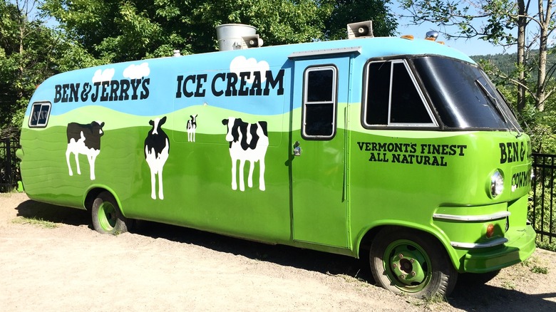 Ben & Jerry's mobile unit with cows