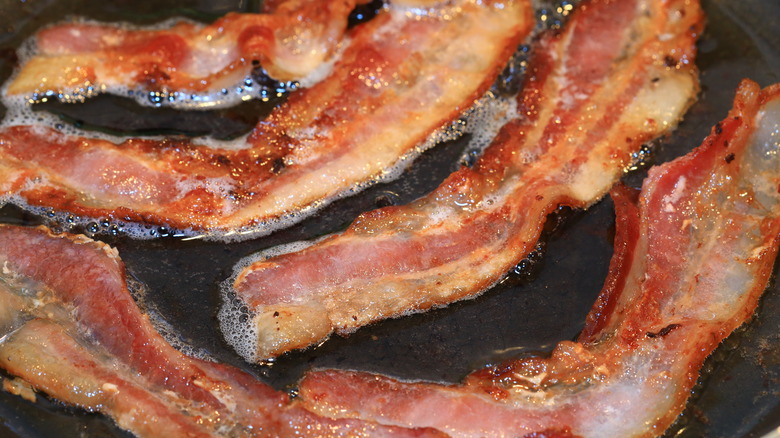 frying bacon