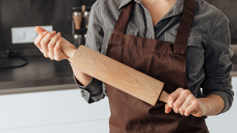 holding Rolling pin