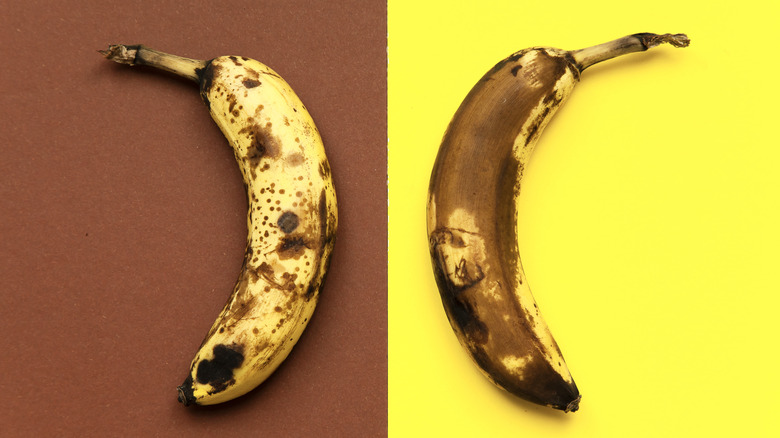 ripening banana on paper