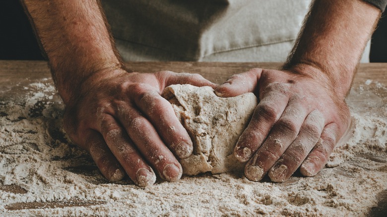 Kneading dough