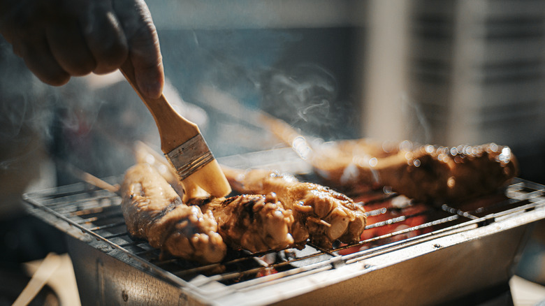 basting poultry on the grill