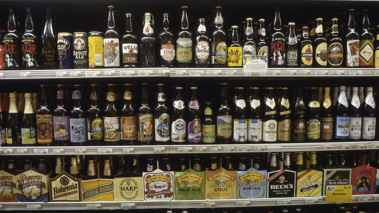 beer on shelves