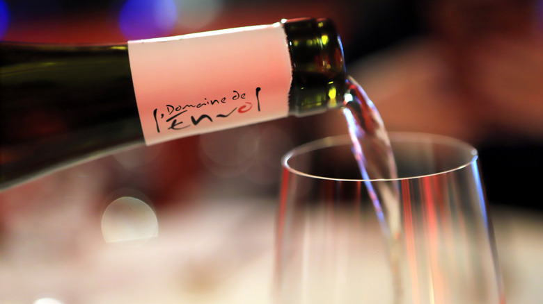 Alsatian wine being poured into glass