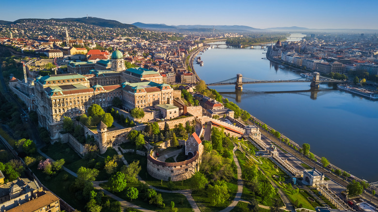 Hungary landscape Danube river