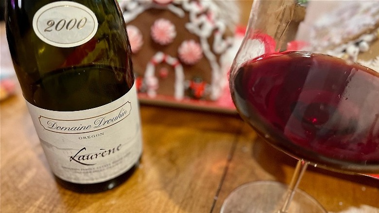 Domaine Drouhin pinot noir in glass