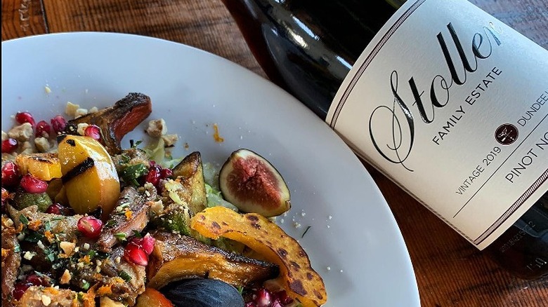 Stoller pinot noir and autumn dish