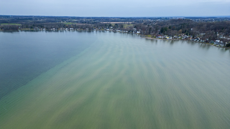 Aerial photo of Finger Lakes scenery