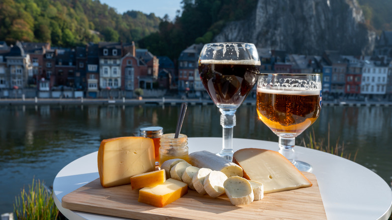 Glasses of Belgium beer