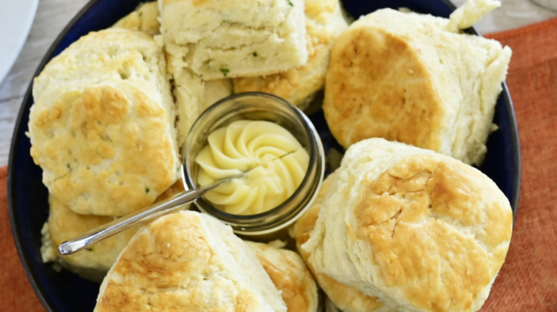 Buttermilk biscuits with a side of butter