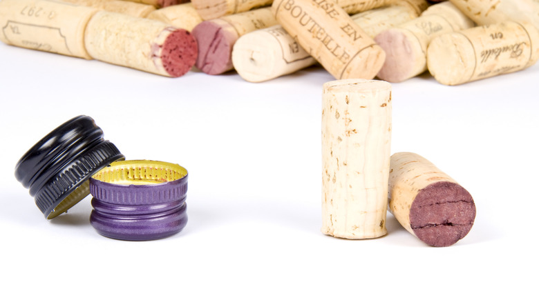 wine caps and  wine corks