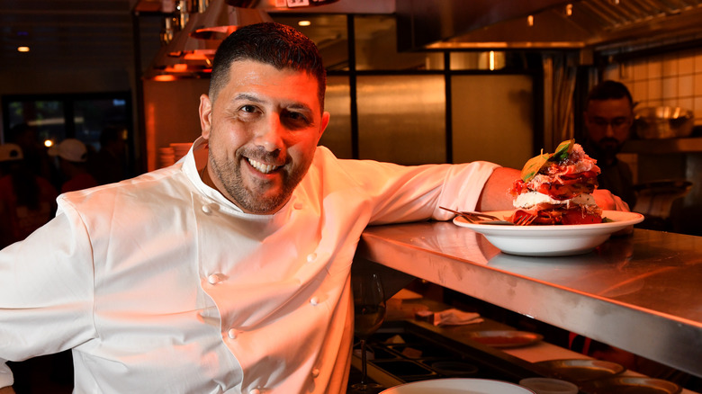 Joe Isidori in his restaurant