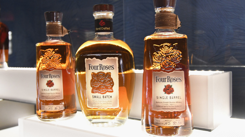 Three Four Roses bottles single barrel 