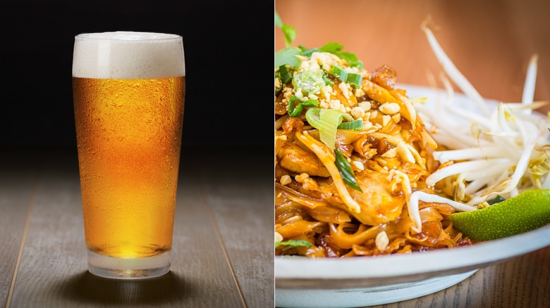 American pale ale and pad thai