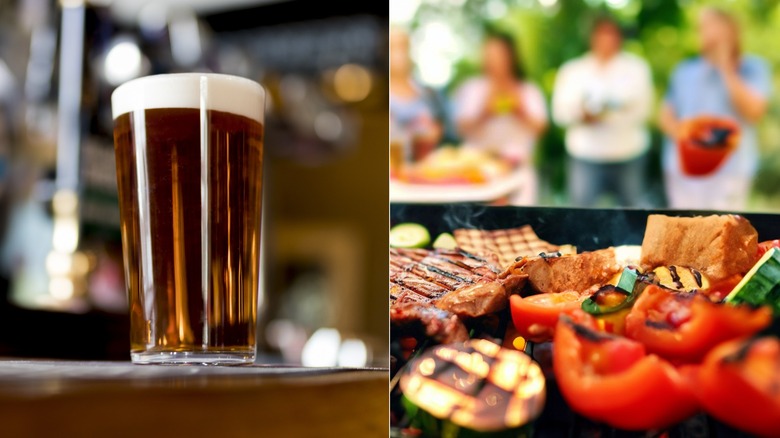 cream ale and barbeque food