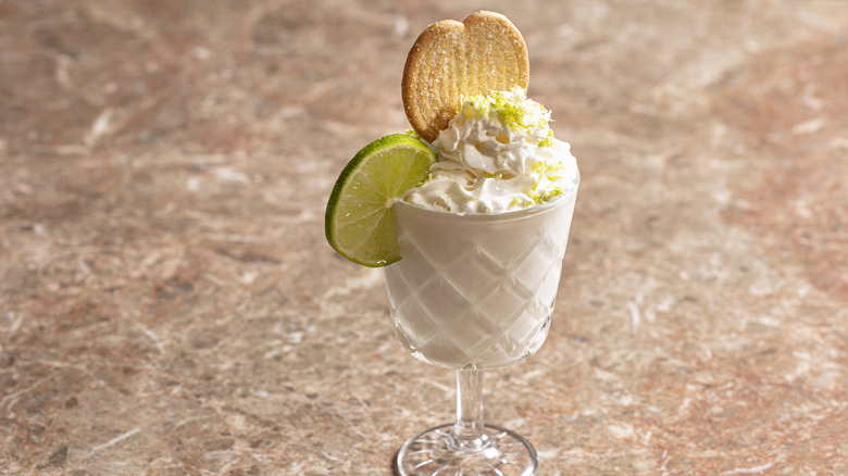 Boozy lime margarita shake