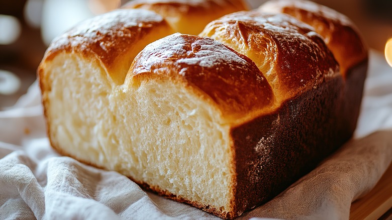 Loaf of brioche bread