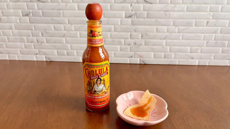 Cholula sweet habanero sauce bottle