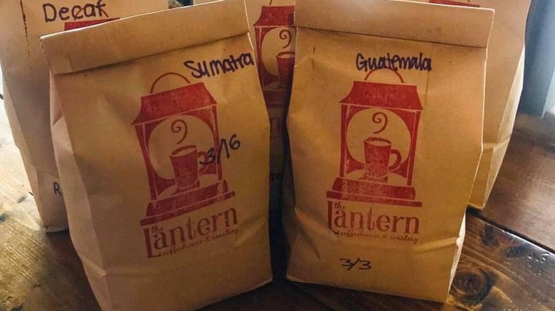 The Lantern Coffee Iowa bags of ground coffee