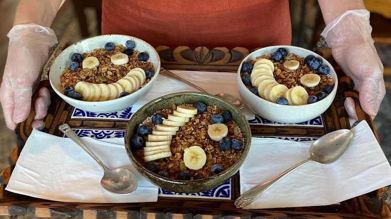 Three oatmeal dishes