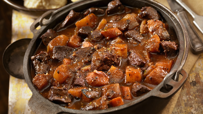 Lamb stew with carrots