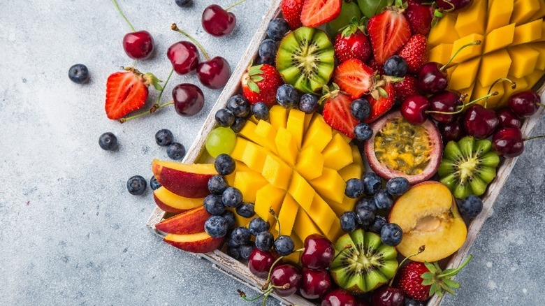 A large brunch fruit platter