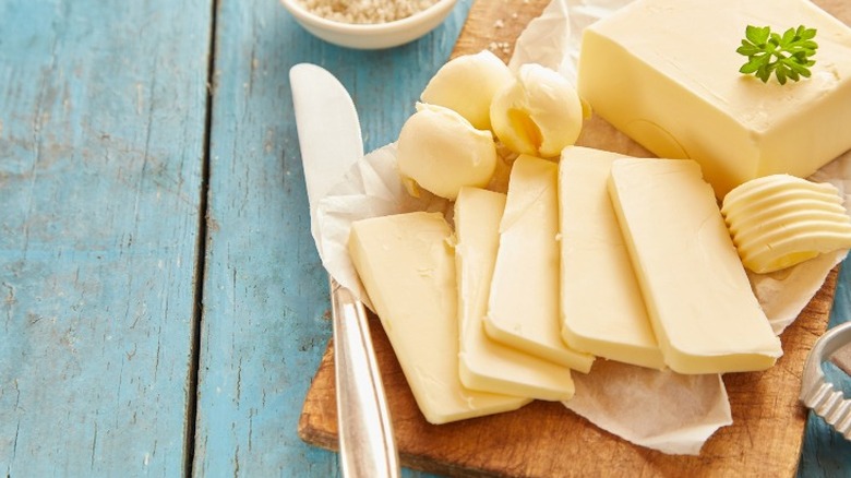 Fresh butter prepared for brunch