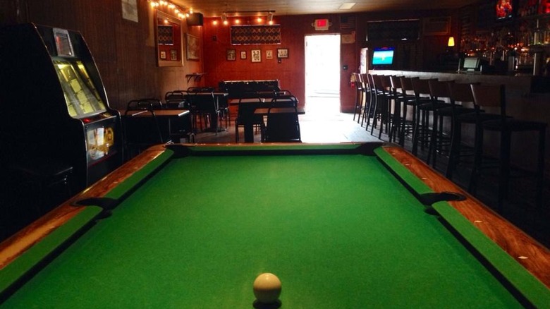 pool table at Mickey's Tavern