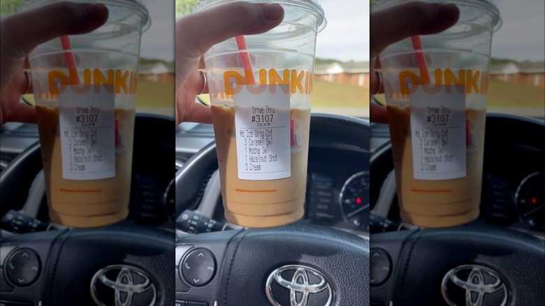 Snickers iced coffee in cup