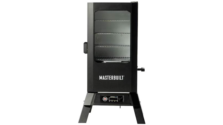 A stock image of a Masterbuilt smart smoker on white background