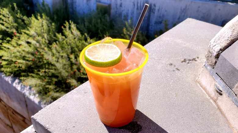 Disney guava whiskey cocktail