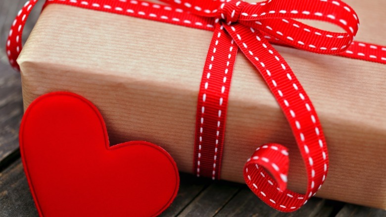 Valentine's gift box with heart