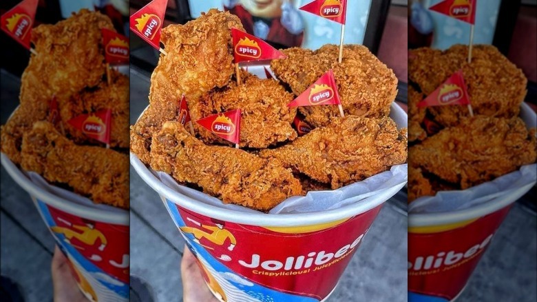 bucket of spicy chickenjoy