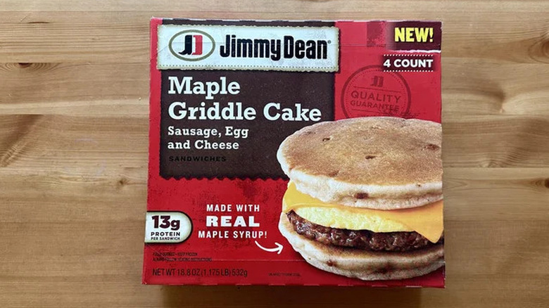 box of Jimmy Dean Maple Griddle Cakes