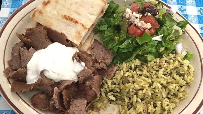 Gyro dish from Aliki's Greek Taverna