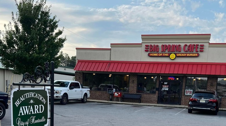 Exterior shot of Big Spring Cafe in Alabama