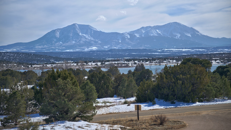 Walsenburg Colorado skyline with mountains in the background