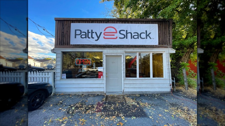 Exterior shot of Patty Shack restaurant in Utah