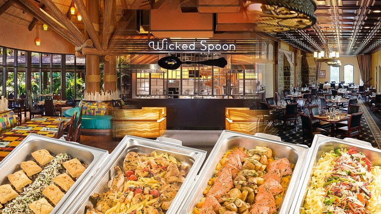 composite image of buffet selections at Wicked Spoon in Las Vegas