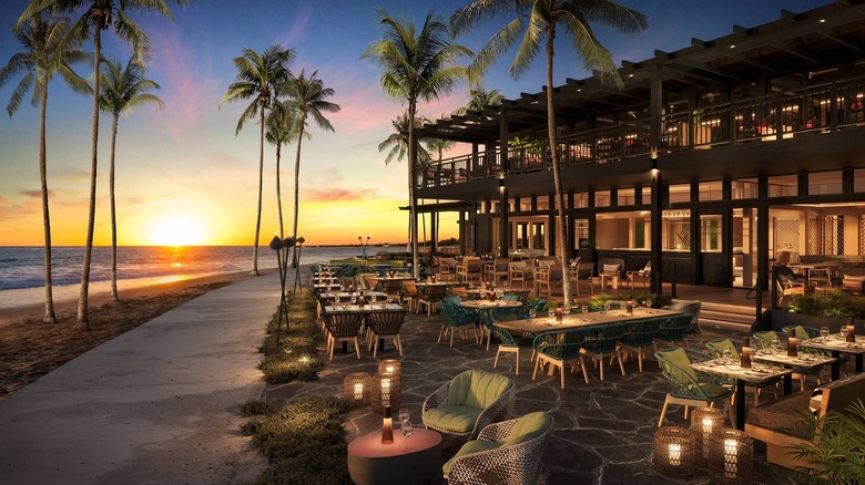 Exterior shot of ULU restaurant at Four Seasons Hualalai resort