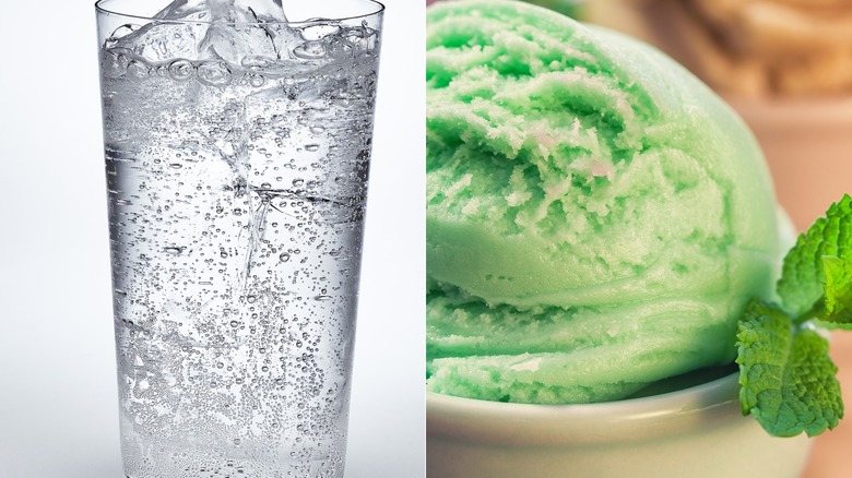 Birch beer mint ice cream