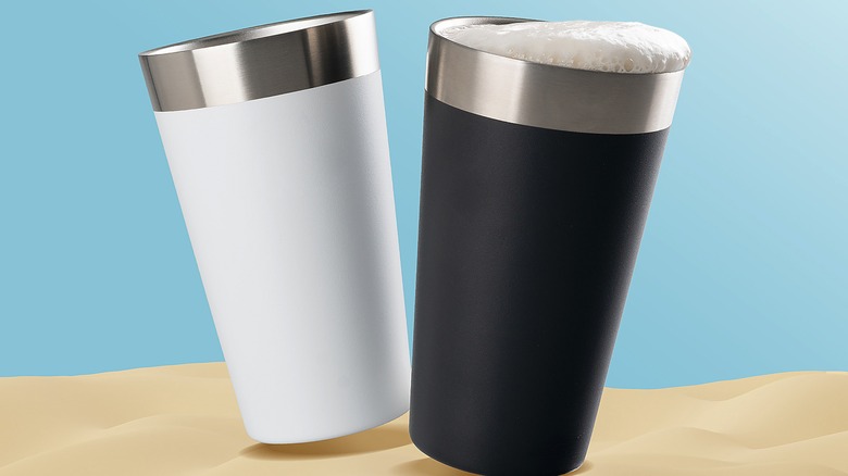 Two unbranded drink tumblers