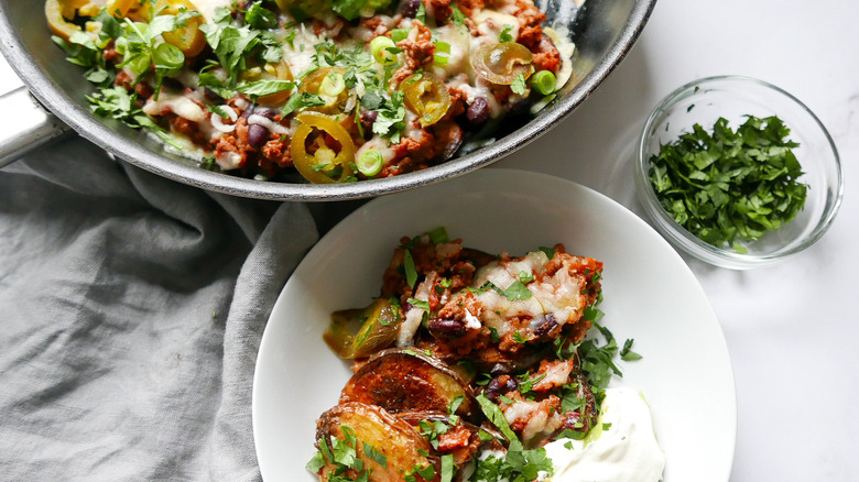 irish nachos on plate 