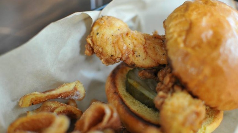 Fried chicken sandwich 