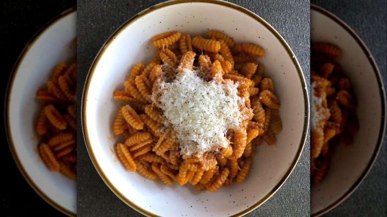 pasta with vodka sauce and parmesan